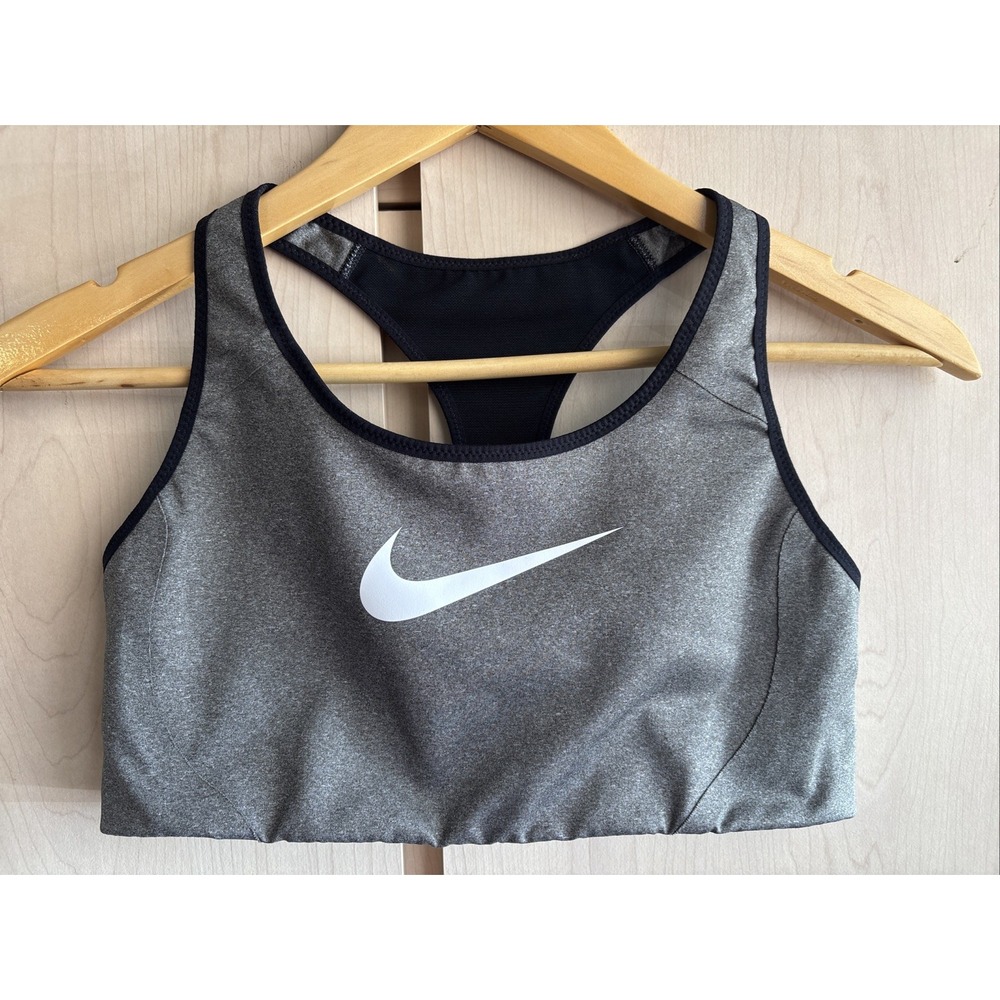 Nike Dri-FIT Shape 2.0 High Impact Women's Large Carbon Heather Sports Bra